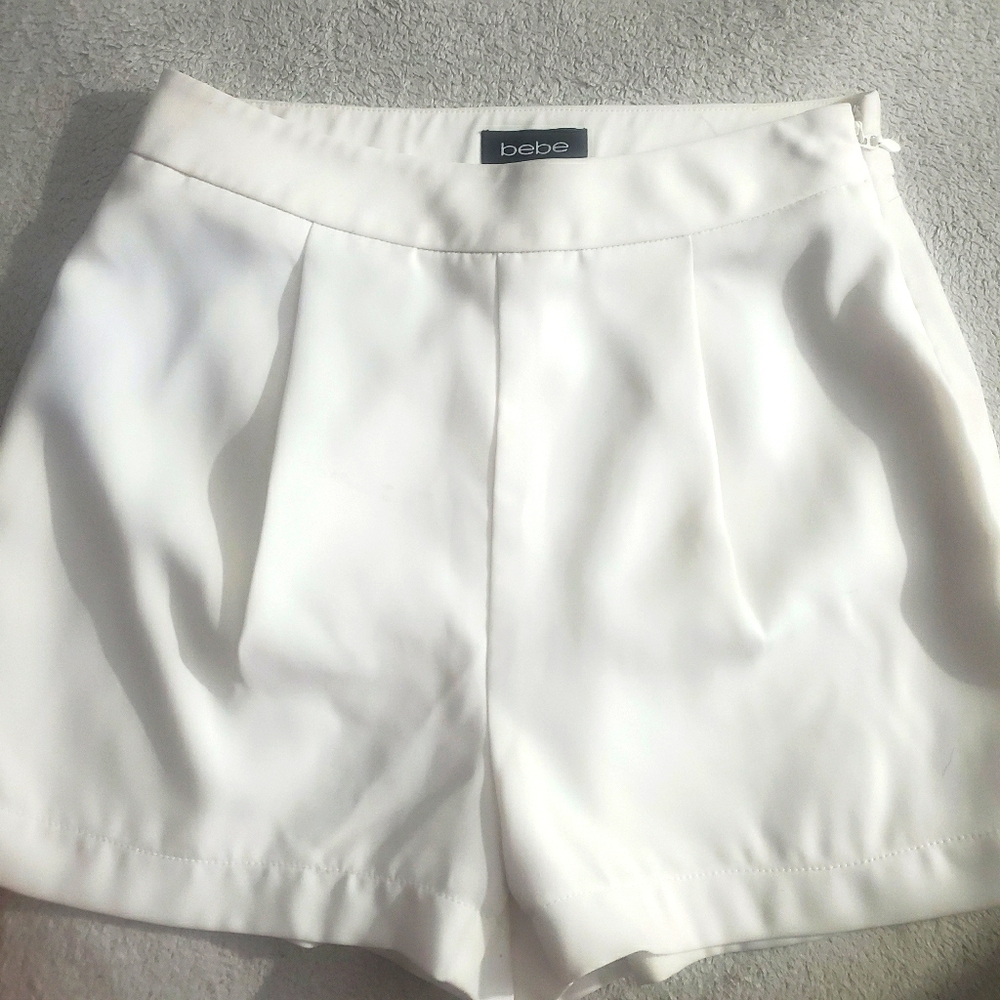 Bebe White Dress Shorts